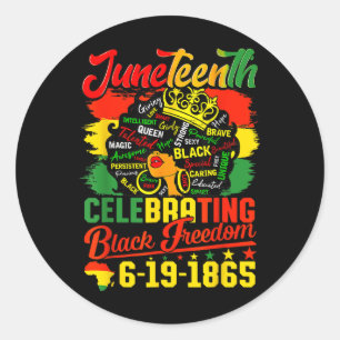 Juneteenth Flag Celebrating Black Freedom Juneteen Classic Round Sticker