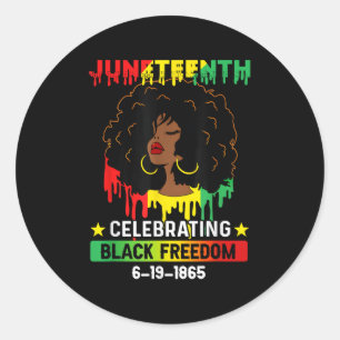 Juneteenth Flag Celebrating Black Freedom Juneteen Classic Round Sticker