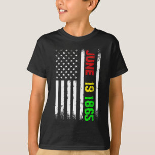 Juneteenth Flag June 19 1865 Black history Junetee T-Shirt