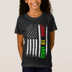 Juneteenth Flag June 19 1865 Black history Junetee T-Shirt