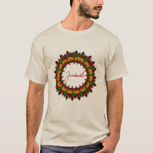 Juneteenth floral mandala African-inspired colours T-Shirt