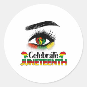 Juneteenth For Women Kids Men Black History Month  Classic Round Sticker