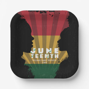 Juneteenth Freedom 1865 Black History Celebration Paper Plate