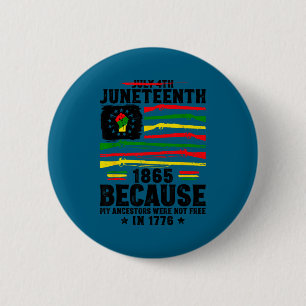 Juneteenth freedom 1865 rights african black pride 6 cm round badge