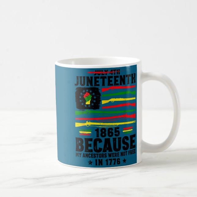 Juneteenth freedom 1865 rights african black pride coffee mug (Right)