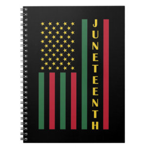 Juneteenth Freedom Celebration USA American Flag Notebook