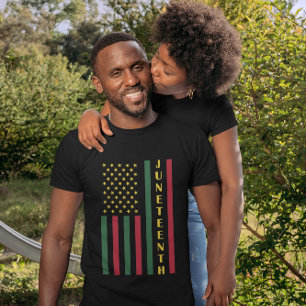 Juneteenth Freedom Celebration USA American Flag T-Shirt