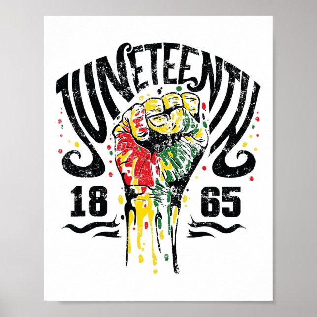 Juneteenth Freedom Day Afro African American June  Poster (Front)