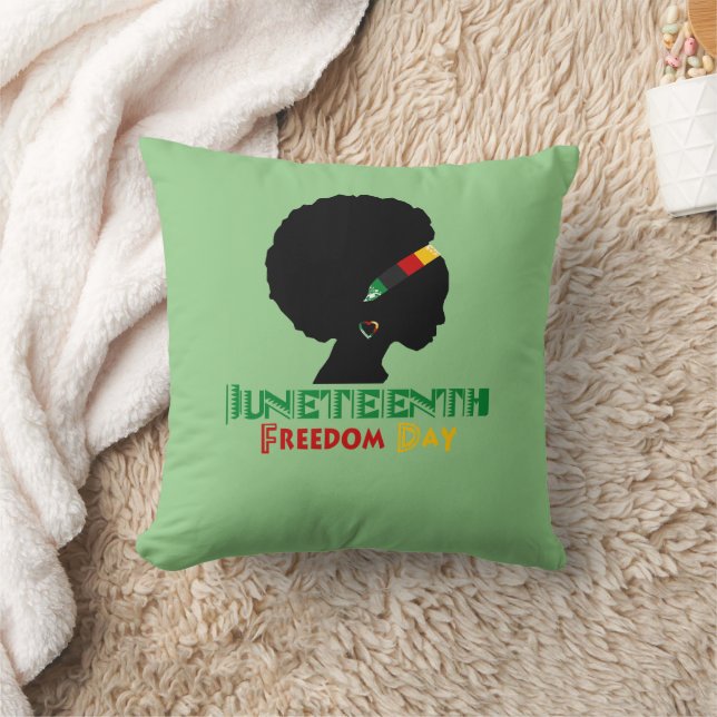 Juneteenth/Freedom Day /Afro Girl  Cushion (Blanket)