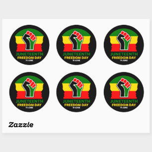 Juneteenth Freedom Day Black History  Classic Roun Round Sticker