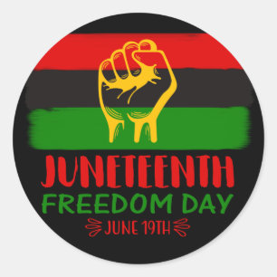 Juneteenth Freedom Day Black History   Classic Round Sticker