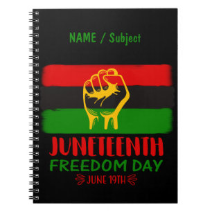 Juneteenth Freedom Day Black History Notebook