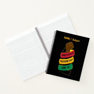 Juneteenth Freedom Day Black History Notebook