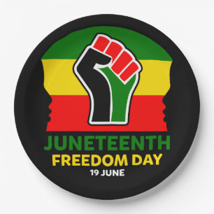 Juneteenth Freedom Day Black History  Paper Plate