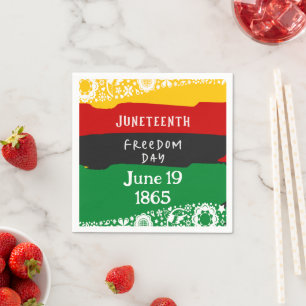 Juneteenth Freedom Day City Celebration Flag Party Napkin