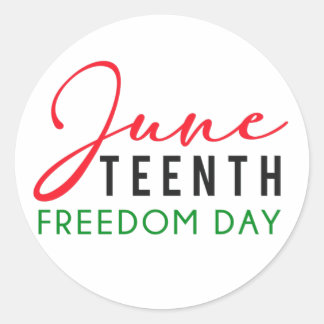 Juneteenth Freedom Day Classic Round Sticker