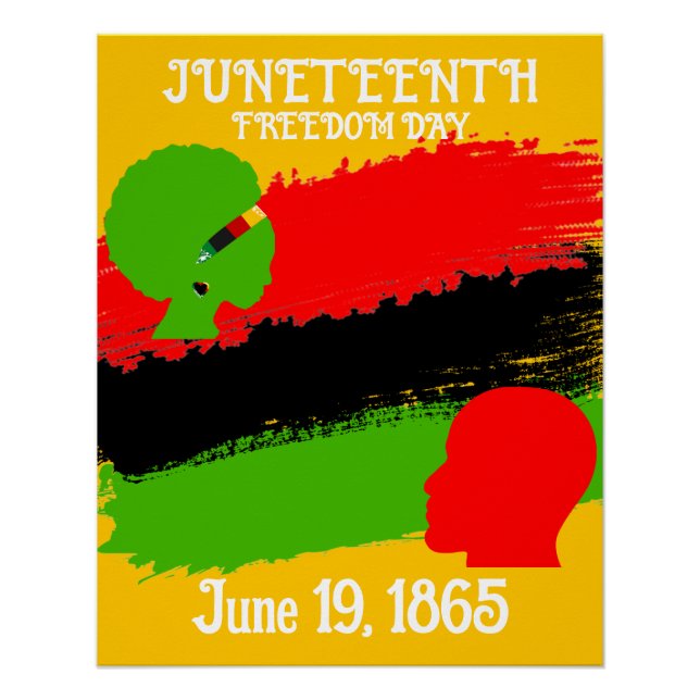 Juneteenth Freedom Day Flag Celebration 1865 Poster (Front)
