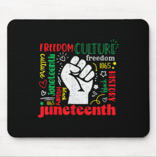 Juneteenth Freedom - June 19th 1865 African Afro H Mouse Pad