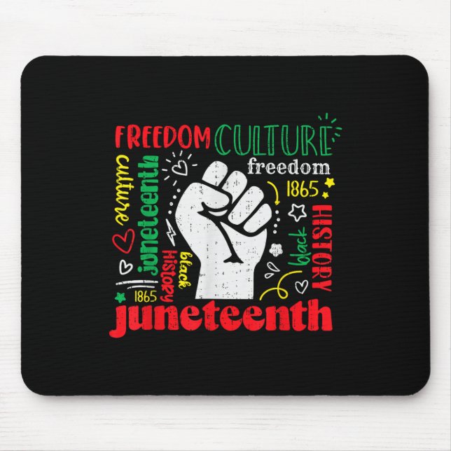 Juneteenth Freedom - June 19th 1865 African Afro H Mouse Pad (Front)