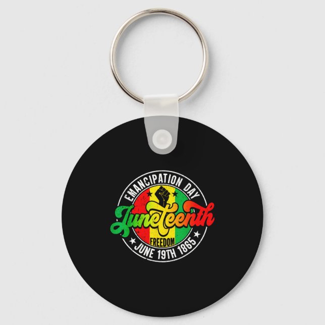 Juneteenth freedom june 19th 1865 emancipation day key ring (Front)