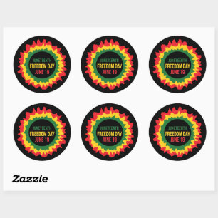 Juneteenth Freedom Liberation June 19th   Classic Round Sticker