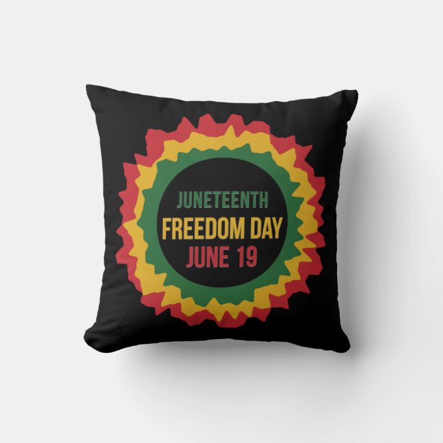 Juneteenth Freedom Liberation June 19th  Cushion (Front)
