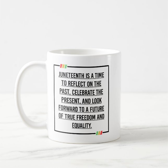 Juneteenth, Freedom of African American. Coffee Mug (Left)