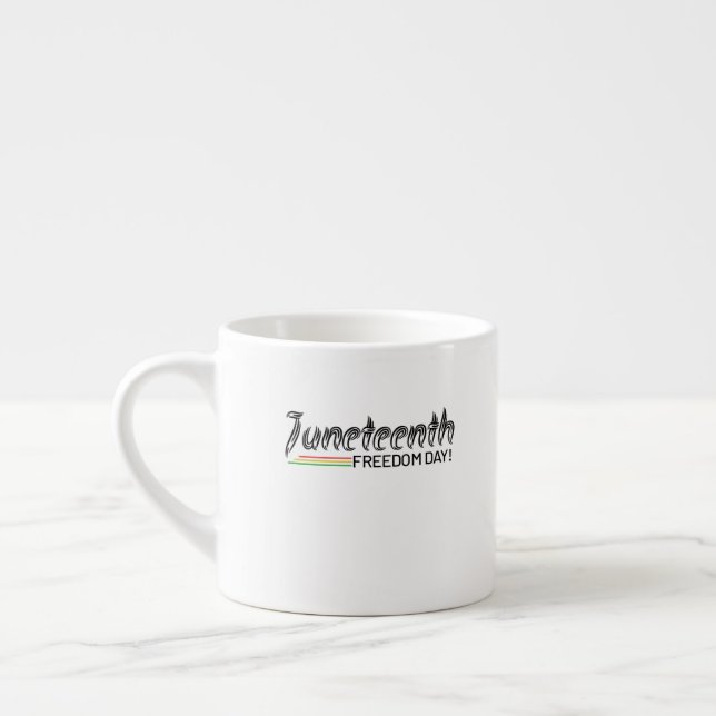 Juneteenth, Freedom of African American. Espresso Cup (Left)