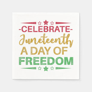 Juneteenth, Freedom of African American. Napkin