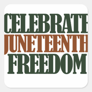 Juneteenth freedom square sticker
