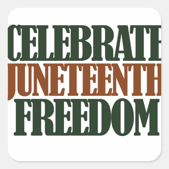 Juneteenth freedom square sticker (Front)