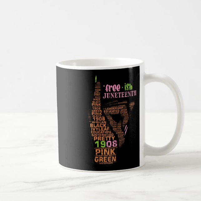 Juneteenth Freeish Pinky 1908 Black African Americ Coffee Mug (Right)