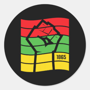 Juneteenth Freeish Since 1865 Melanin Ancestor Bla Classic Round Sticker