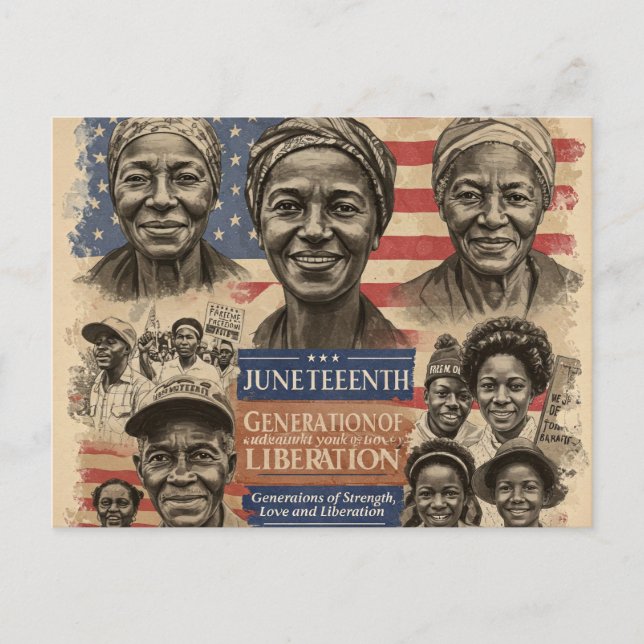  Juneteenth–Generations of Strength and Love Postcard (Front)
