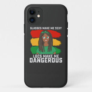 Juneteenth Glasses Locs Make Me Dangerous Case-Mate iPhone Case
