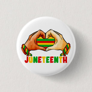 Juneteenth Heart 3 Cm Round Badge