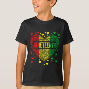 Juneteenth Heart Black History Afro American Afric T-Shirt