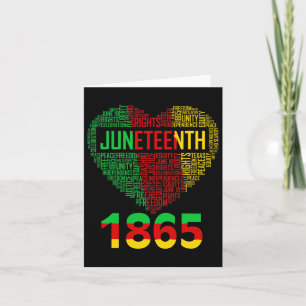 Juneteenth Heart Black History Afro American Women Card
