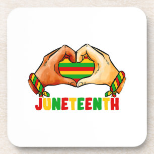 Juneteenth Heart Coaster