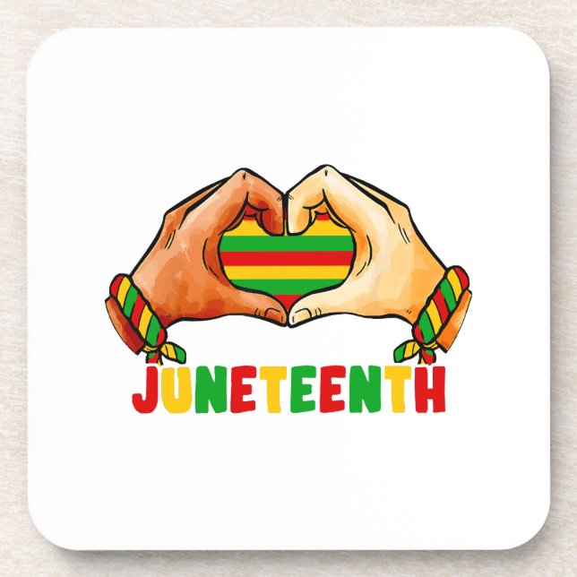 Juneteenth Heart  Coaster (Front)