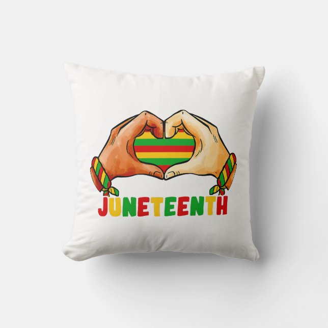 Juneteenth Heart  Cushion (Front)