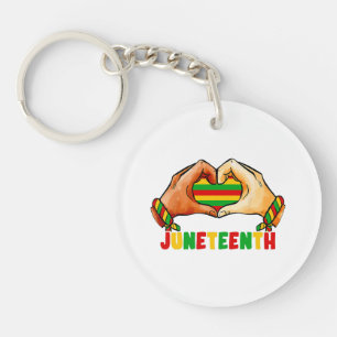 Juneteenth Heart Key Ring