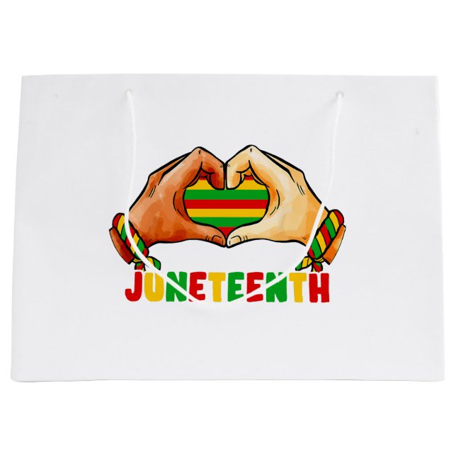 Juneteenth Heart  Large Gift Bag (Front)