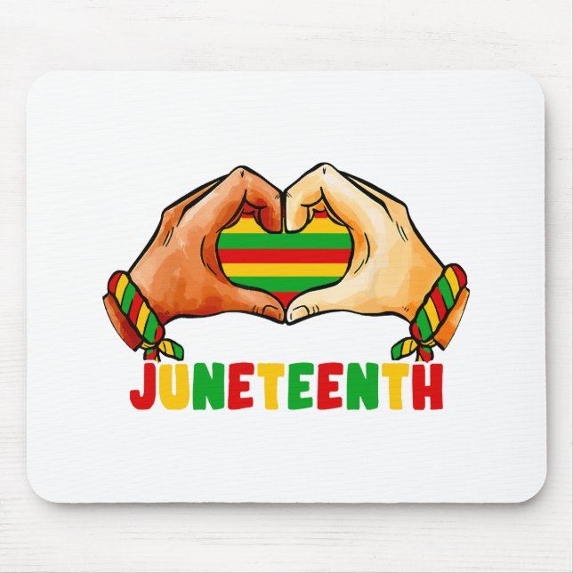 Juneteenth Heart  Mouse Pad (Front)