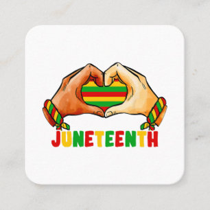 Juneteenth Heart Square Business Card