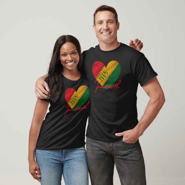 Juneteenth Heart T-Shirt (Unisex)