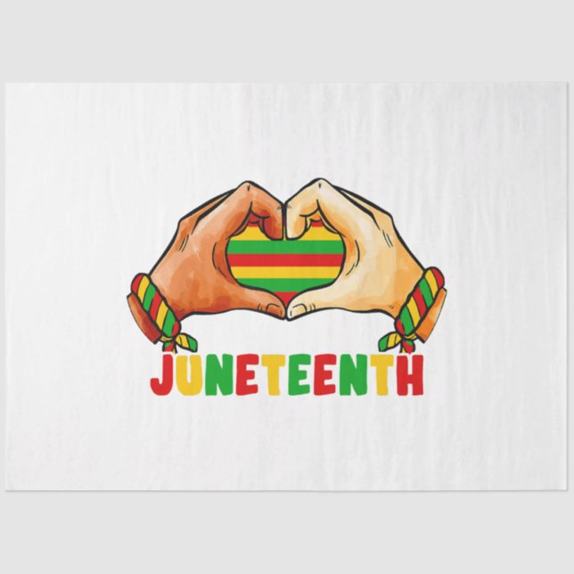 Juneteenth Heart  Tissue Paper (Front)