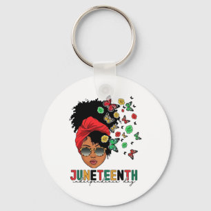 Juneteenth History Freedom Butterfly Melanie Black Key Ring