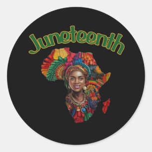 Juneteenth I am The Storm Black Women Black Histor Classic Round Sticker