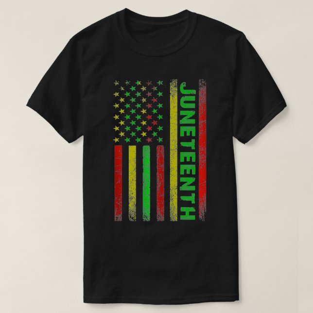 Juneteenth in a Flag Black history Juneteenth  T-Shirt (Design Front)
